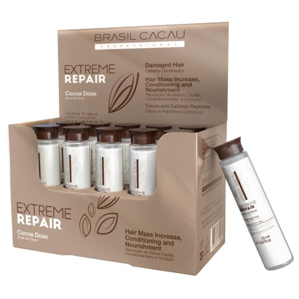 Brasil Cacau Extreme Repair - Cocoa Dose 15ml X 10 Vials