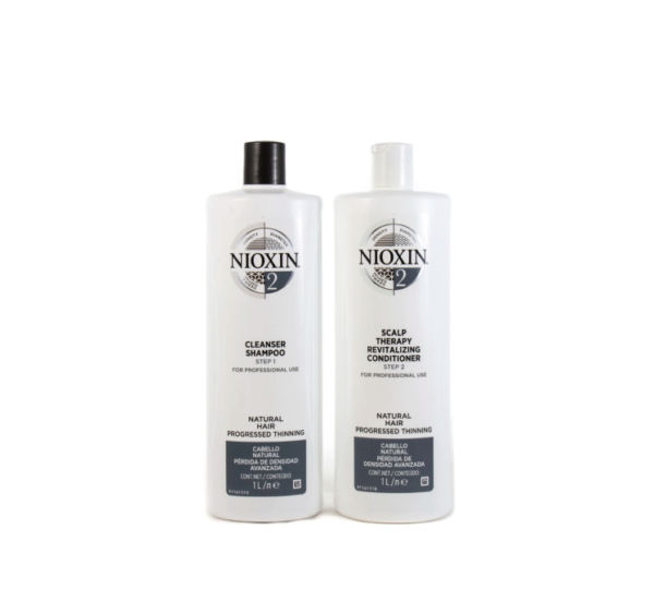 Nioxin System 2 Cleanser Shampoo And Scalp Revitaliser Conditioner 1000ml Duo Pack