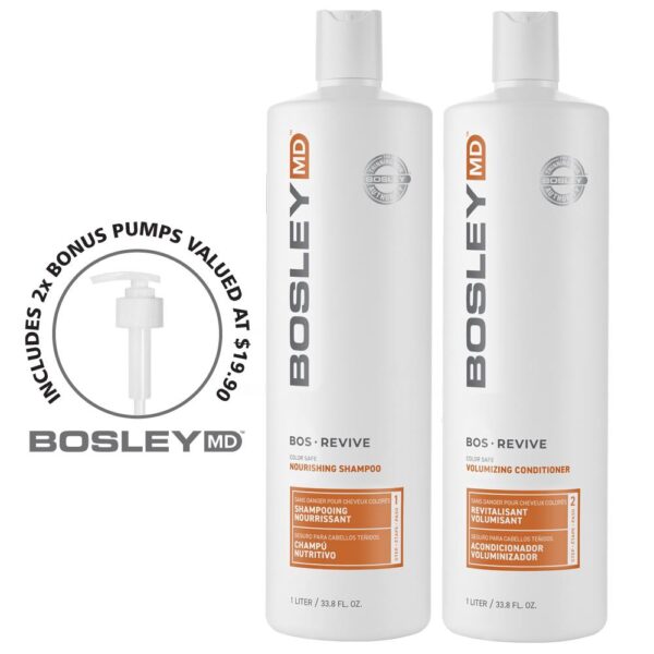 Bosley Bosrevive For Color-Treated Hair Duo Shampoo Conditioner 1 Litre