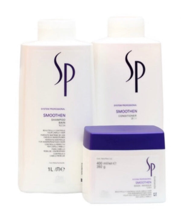 Wella Sp Smoothen Shampoo & Conditioner 1000ml Mask 400ml Trio