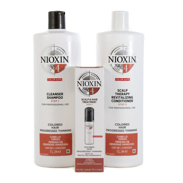 Nioxin System 4 Cleanser Shampoo And Scalp Revitaliser Conditioner 1000ml Plus 100ml Treatment