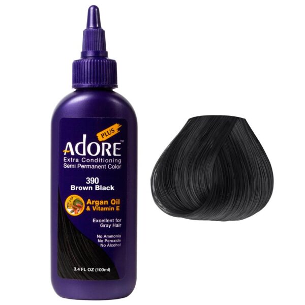 Adore Plus Semi Permanent Color Brown Black #390