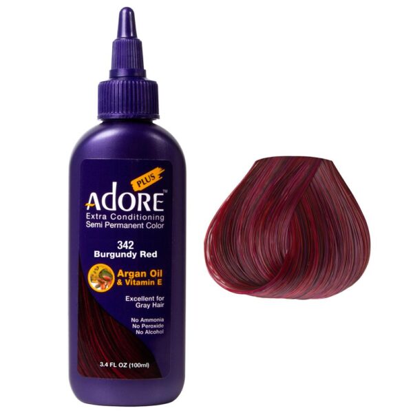 Adore Plus Semi Permanent Color Burgundy Red #342