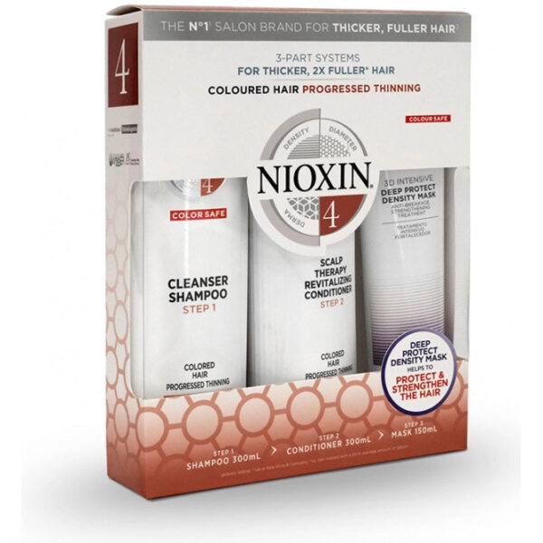 Nioxin System 4 Trio Gift Pack - Shampoo Condition 300ml & Mask 150ml