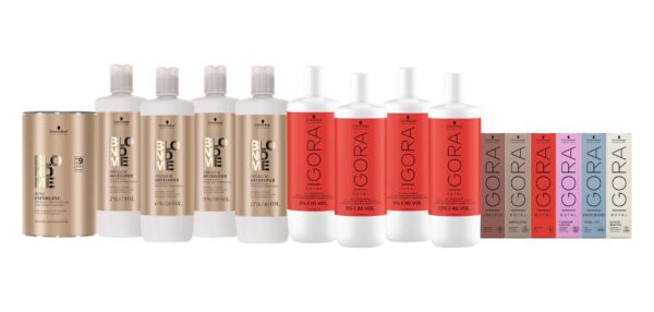 Schwarzkopf Igora Royal Permanent Colour 60ml X 45 Tubes + 8 Developers + Blondme Bleach 450g