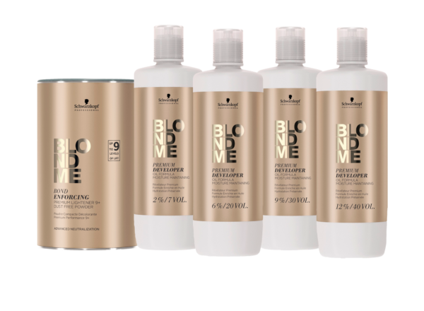 Schwarzkopf Blondme Bond Enforcing Premium Lightener 9+ Bleach 450g Plus 4 Developers