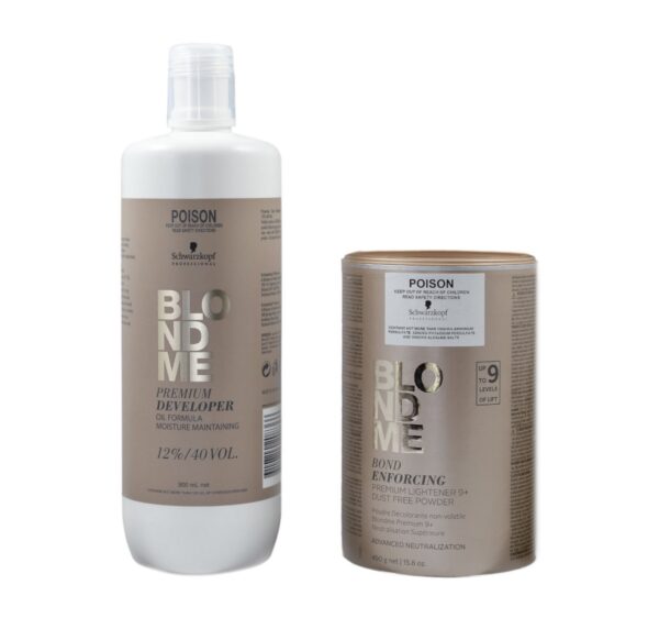 Schwarzkopf Blondme Premium Developer 12% And Premium Lightener 450g
