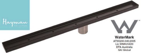 Floor Long Drain Black - 800mm Tile-In Cover 316 S/Steel