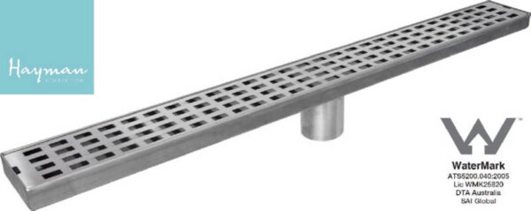 Floor Long Drain - 800mm Rectangular Cover 316 S/Steel