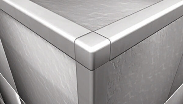 Corner Piece Square Edge 6mm White ( 2 Pcs )