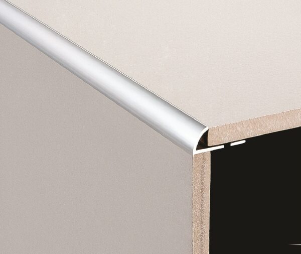 1 Metre Round Edge Aluminium 8mm Matt Silver