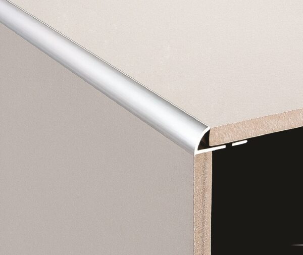 1 Metre Round Edge Aluminium 8mm Bright Silver
