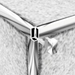 Alum Contempo Corner(2 Pcs) 8mm - 5/16Inch Bright Silver