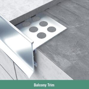 Corner Piece Balcony Internal 12mm Matt Silver