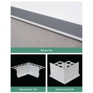 3 Metre Balcony Trim 10mm Matt Silver