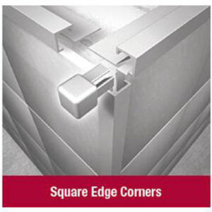 Corner Piece Square Edge 10mm Bright Silver (2 Pcs)