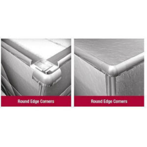 Corner Piece Round Edge 10mm Bright Silver (2 Pcs)