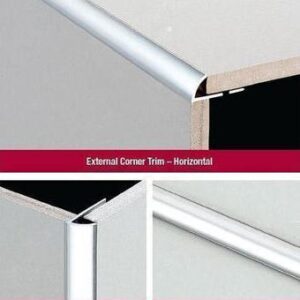 3 Metre Round Edge Aluminium 12mm Matt Silver