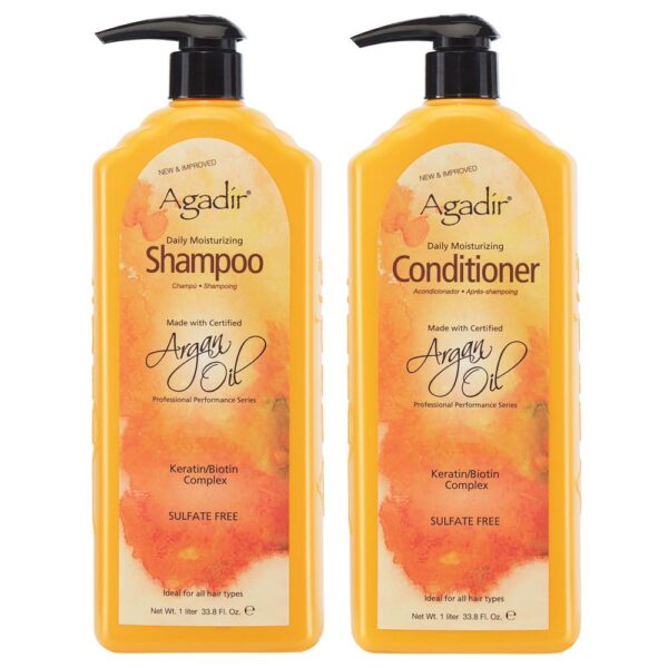 Agadir Argan Oil Daily Moisturizing Shampoo & Conditioner Duo 1 Litre