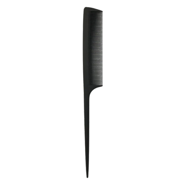 Black Carbon Fibre Tail Comb High Heat Resistance