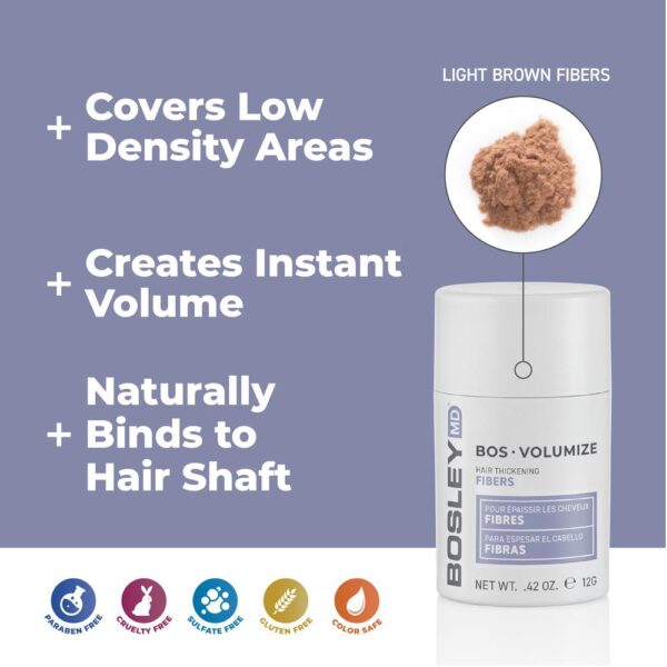 Bosley Hair Thickening Fibers - Light Brown