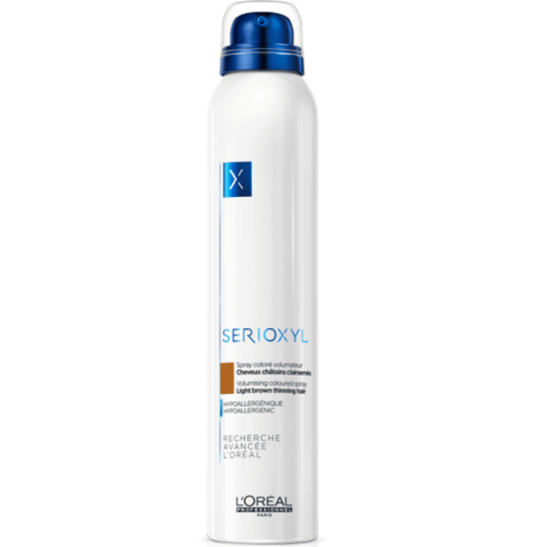 L'Oréal Professionnel Serioxyl Volumising Coloured Spray Light Brown Thinning Hair 200ml