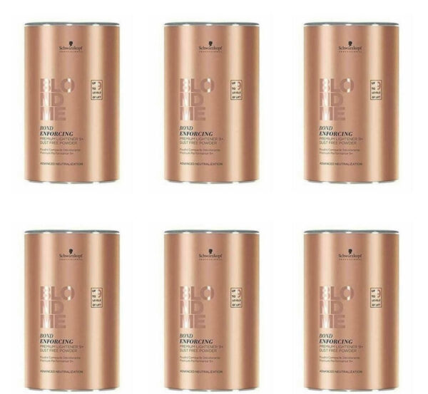 Schwarzkopf Blondme Bond Enforcing Premium Lightener 9+ Bleach 450g x6