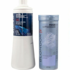 Wella Blondor Lightening Powder (400g) And 6% Developer
