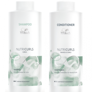 Wella Nutricurls Curls 1000ml Duo, Curls Shampoo And Detangling Conditioner