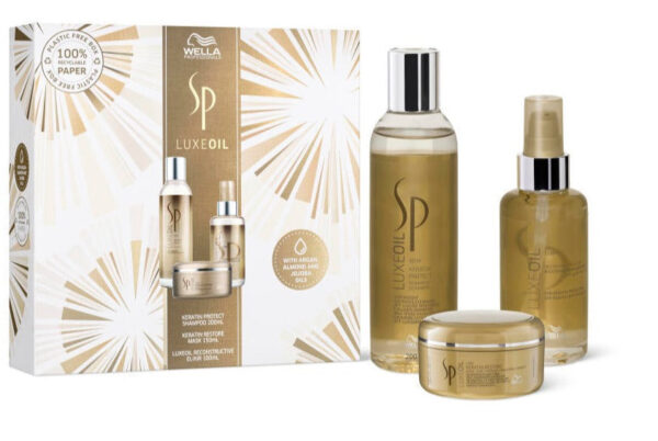 Wella Sp LuxeOil Shampoo 200ml, Oil 100ml and Mask Treatment 150ml Trio Pack