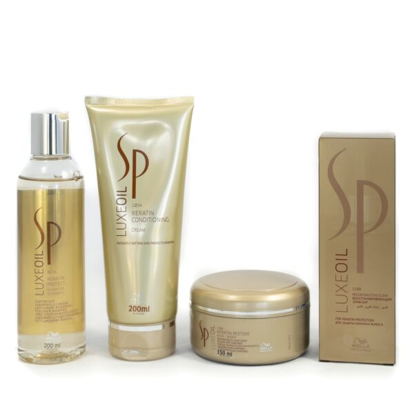 Wella SP LuxeOil Shampoo, Conditioner Treatment And Oil 4 Pack