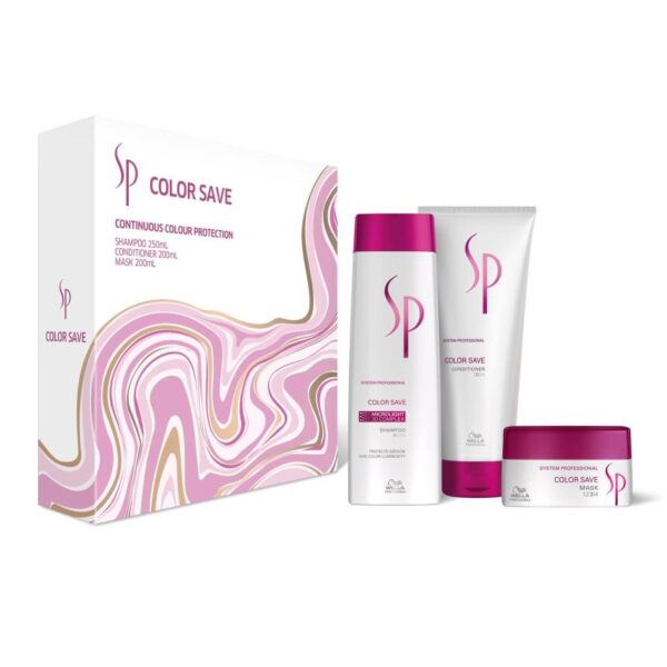 Wella System Professional Color Save Shampoo, Conditioner & Mask Gift Pack