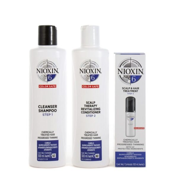 Nioxin System 6 Shampoo 300ml Conditioner 300ml Treatment 100ml