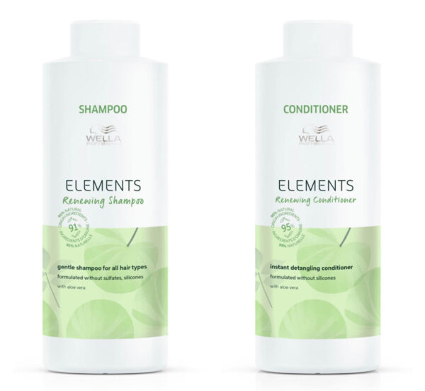 Wella Elements Renewing Shampoo And Conditioner Renewing 1000ml duo