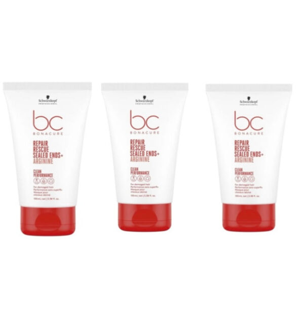 Schwarzkopf BC Bonacure Repair Rescue Sealed Ends Arginine 100ml Trio Pack